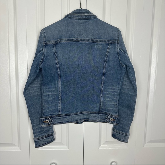 ZARA basic Z1975 distressed denim jacket size S barely worn - Picture 6 of 8